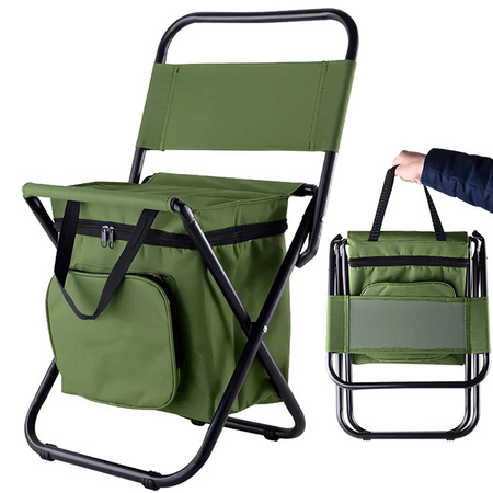 Tourist fishing chair with thermal bag