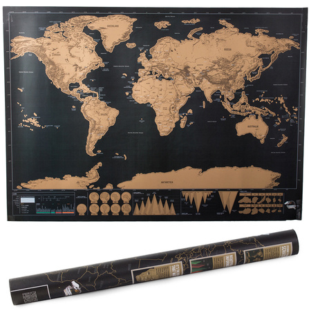 Traveler's map of the world 82 x 59 cm