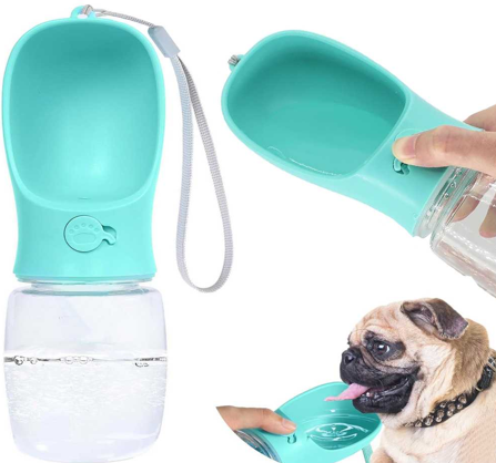 WATER BOTTLE FOR PETS 380ML BLUE (100) GAB_A