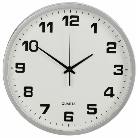 Wall clock large non-touching silent 30 cm round second hand