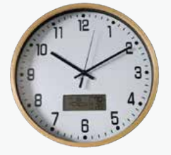 Wall clock large silent 30cm round pointer date temperature seconds