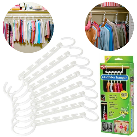 Wardrobe organiser for clothes hangers 8 pcs