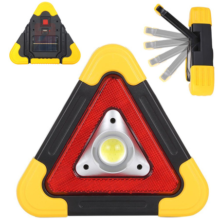 Warning triangle led torch power bank