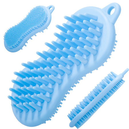 Washcloth sponge brush head and body massage brush