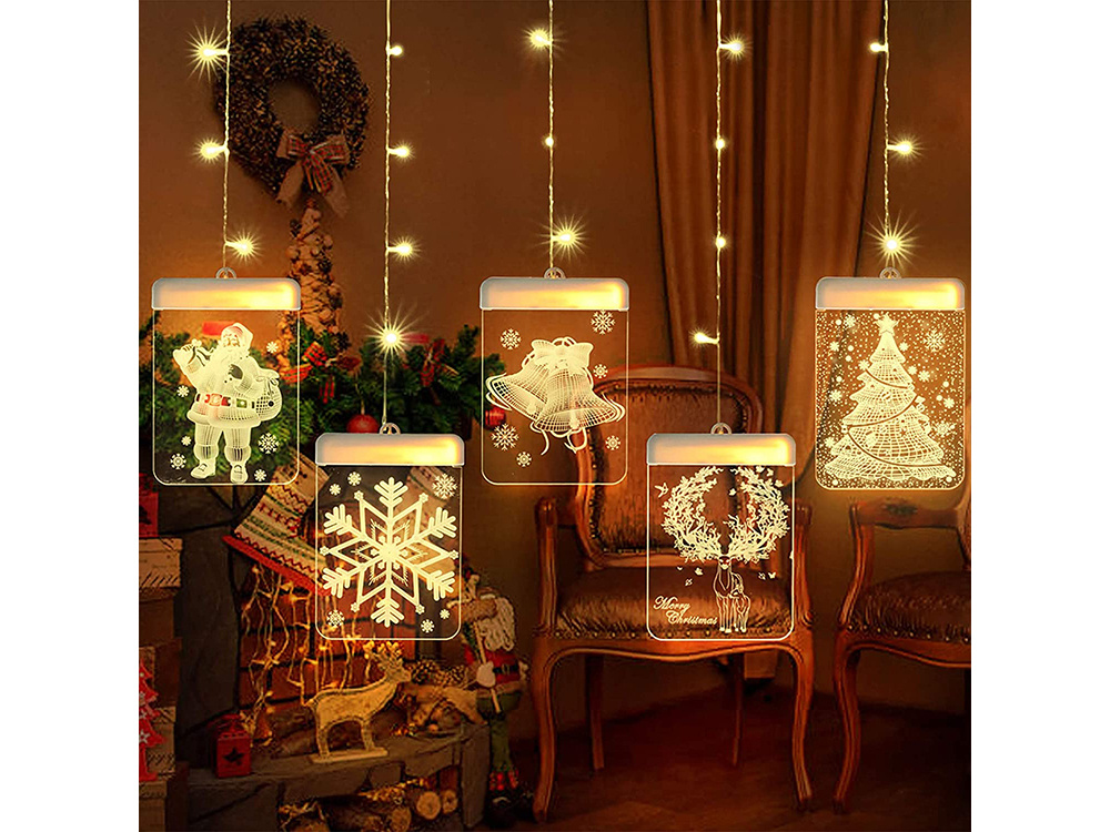 3d stained glass window decoration christmas lights 26016 ...