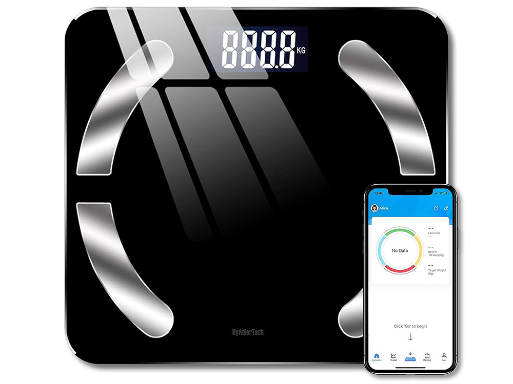 Analytical bathroom scale bluetooth 180kg glass, CATEGORIES \ Scale \  Bathroom