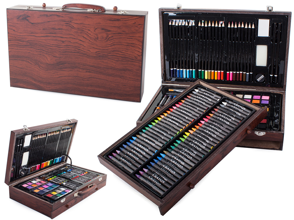 143 Piece Deluxe Art Set, Paint Set in Portable Wooden Case