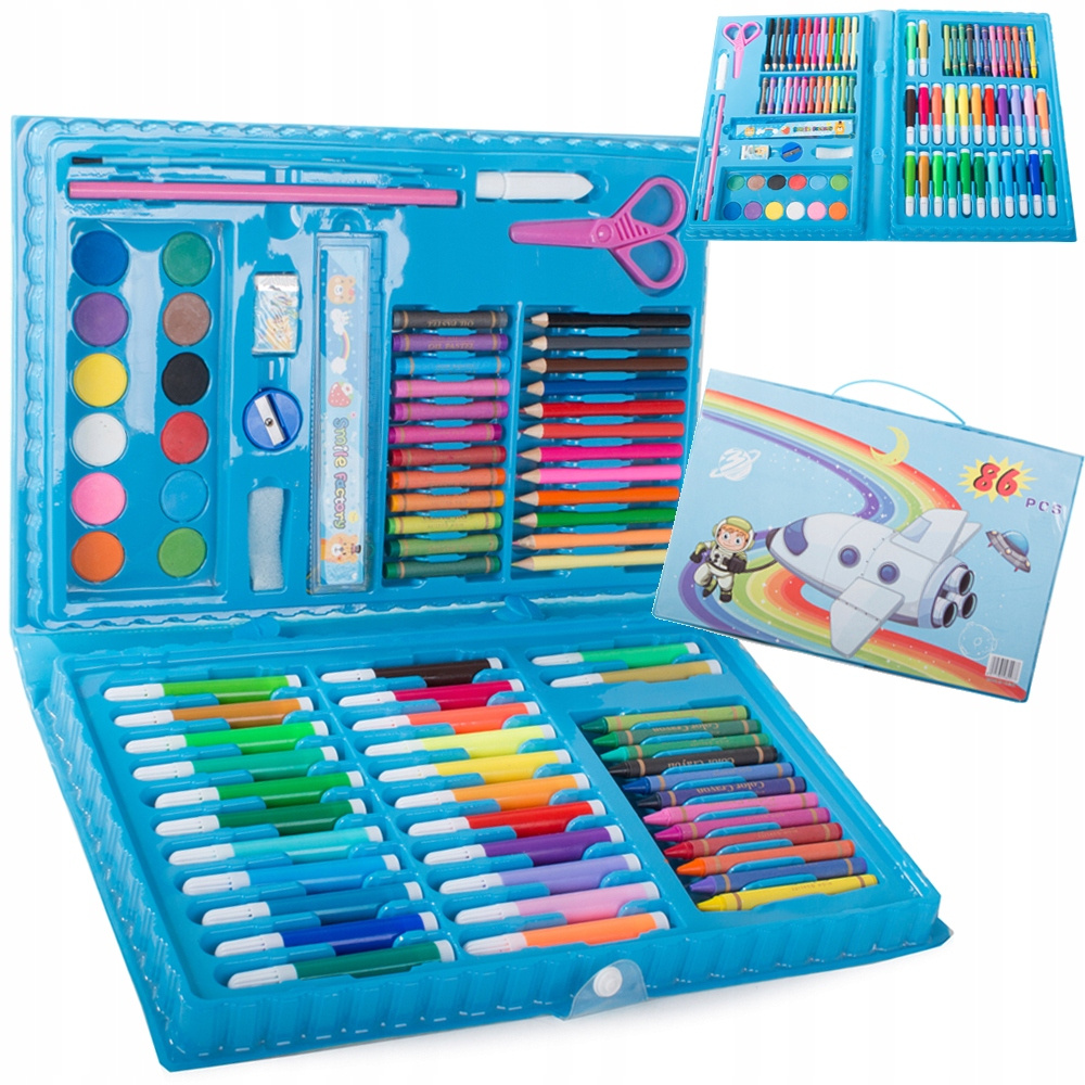 Artist's set for painting in the case 86 pcs Pink, CATEGORIES \ For  children \ Art supplies