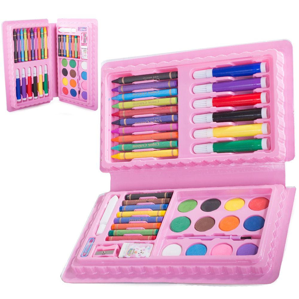 Artist's set for painting in box 42 pcs Pink, CATEGORIES \ For children \  Art supplies