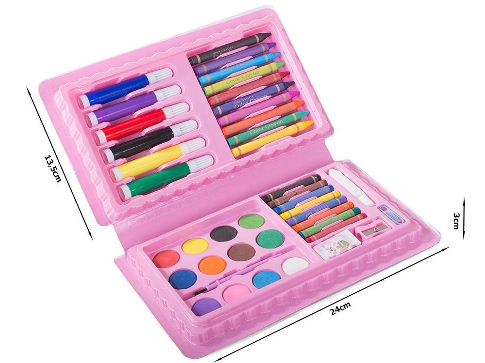 Artist's set for painting in box 42 pcs Pink, CATEGORIES \ For children \  Art supplies