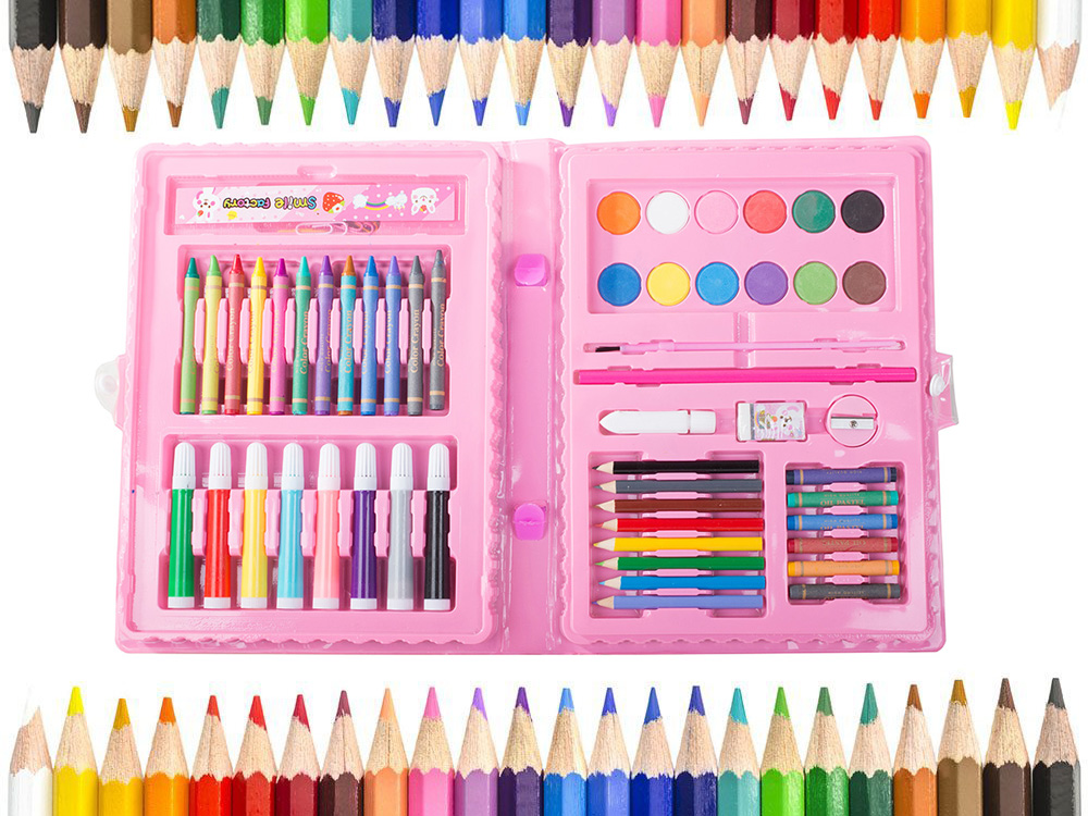 68 Pcs Drawing Set for Kids ,Set with Color Box, Pencil Colors