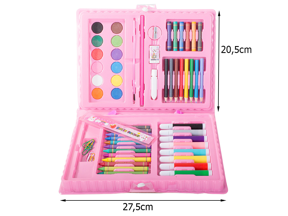 Artist's set for painting in the case 86 pcs Pink, CATEGORIES \ For  children \ Art supplies