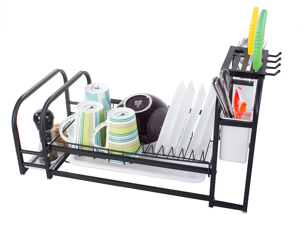 Dish drying rack with tray stand loft