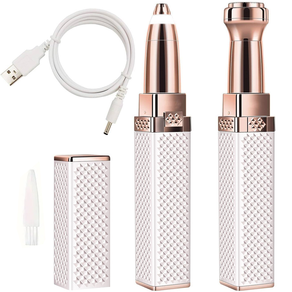 Eyebrow epilator women's facial trimmer women's bikini shaver White