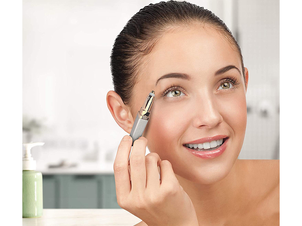 Eyebrow epilator women's facial trimmer women's bikini shaver White