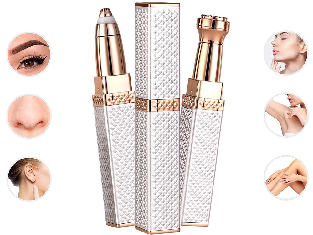 Eyebrow epilator women's facial trimmer women's bikini shaver White