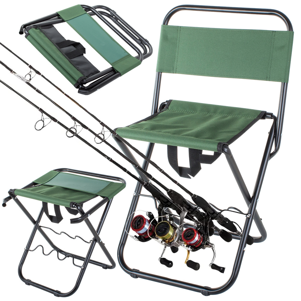 Fishing chair folding backrest with handle