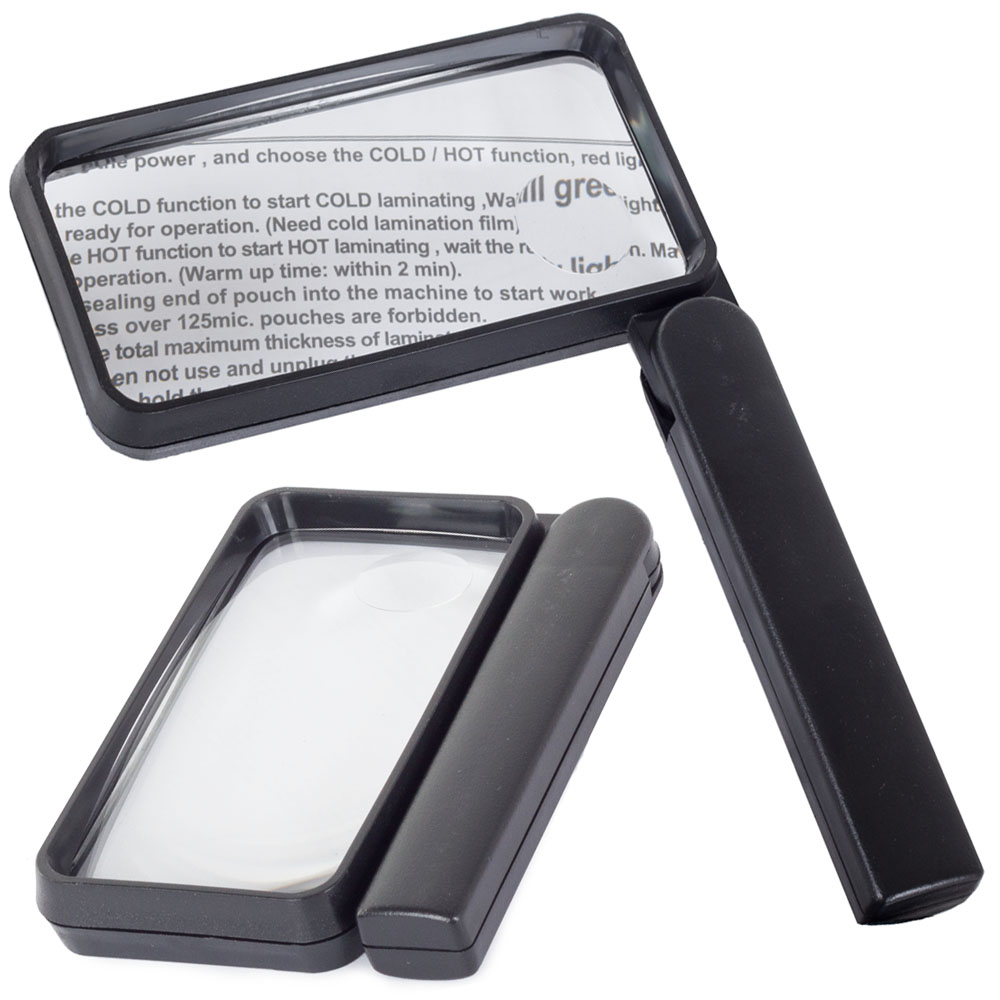 White Plastic Handheld Pocket LED Magnifier Jewelry Magnifying