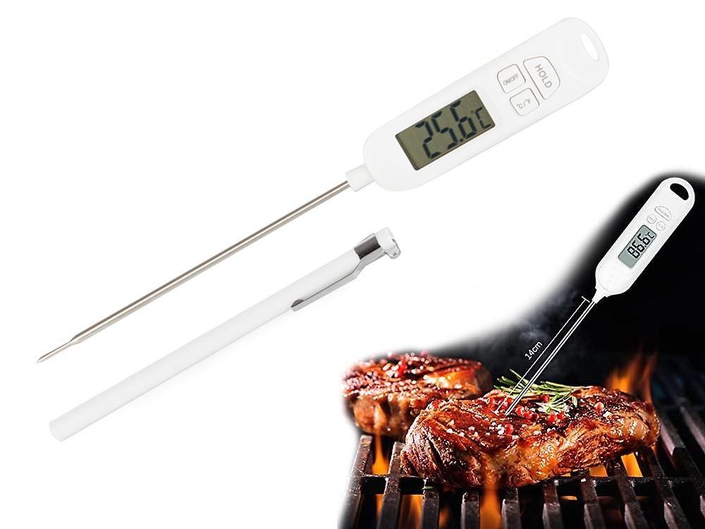 Lcd kitchen thermometer wine meat probe