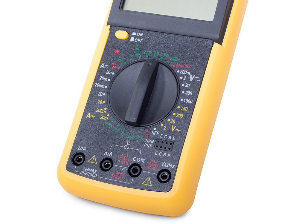 DT-9208A Digital Multimeter Volt Ampere Ohm Hz AC/DC Temperatur Hertz Teste P⑤