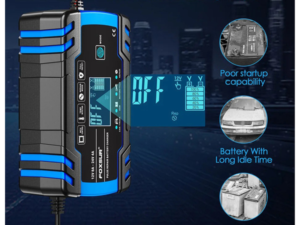 12v 24v automatic car charger with battery repair function