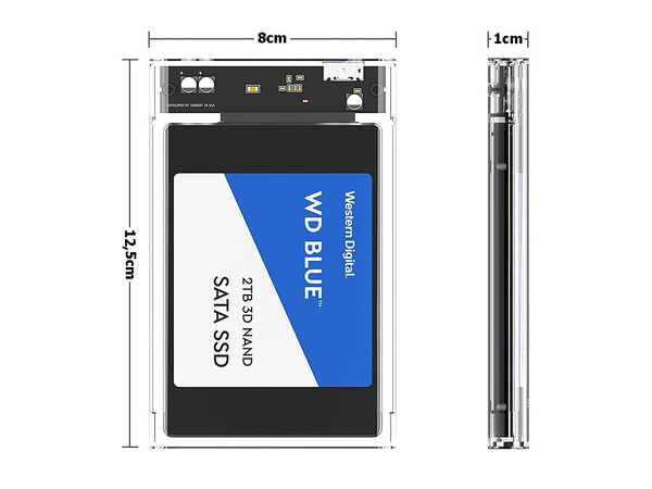 2.5'' ssd hdd enclosure usb 3.0 sata pocket