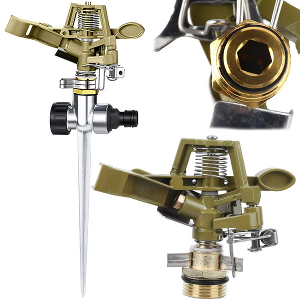 360° rotary pulsating metal lawn sprinkler