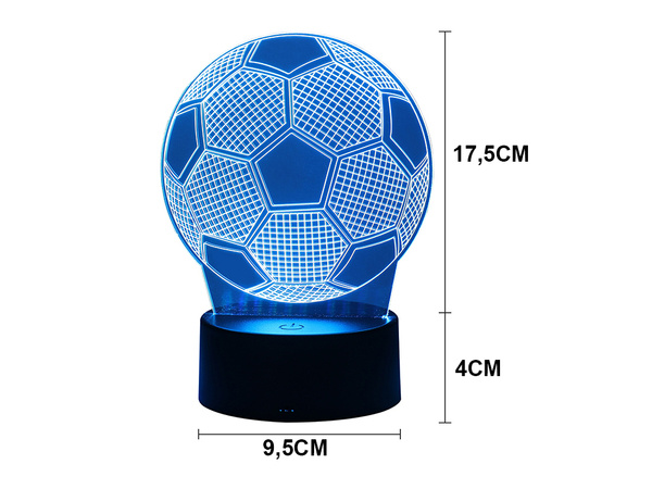 3d led football night light colours + remote control