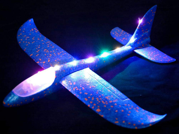 47cm lighting led globe styropian airplane large