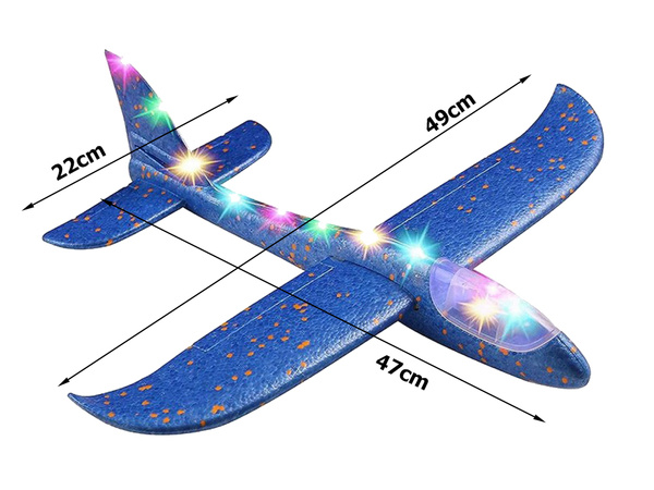 47cm lighting led globe styropian airplane large