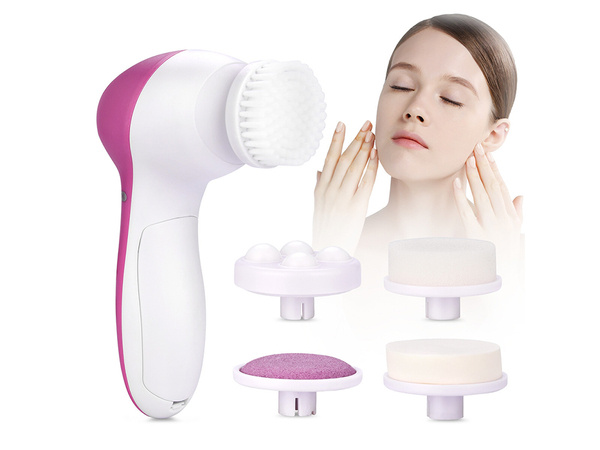 5-in-1 electric massage skin cleaning brush