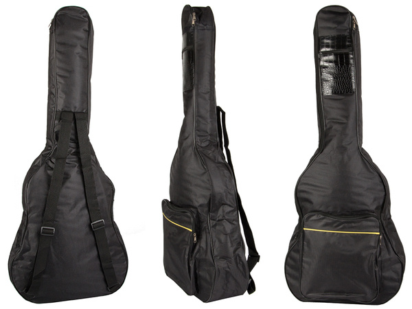 Acoustic classical guitar case with pockets braces guitar holder