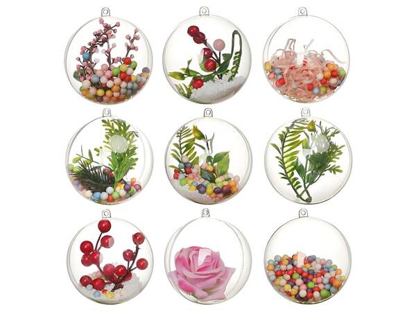 Acrylic transparent bubbles 8cm non flaky plastic 12pcs