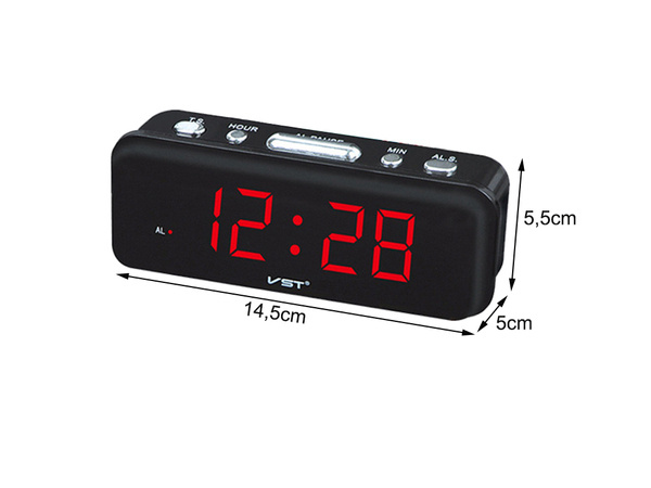 Alarm clock electronic mains led 24h alarm