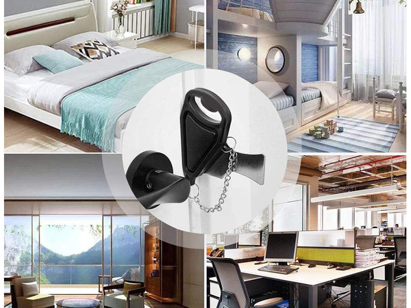 Anti-theft travel door lock for hotel room