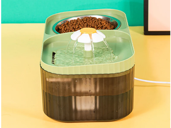 Automatic cat drinker dog water fountain filter food bowl