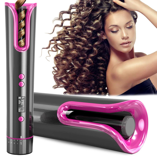 Automatic lcd rotary hair curler