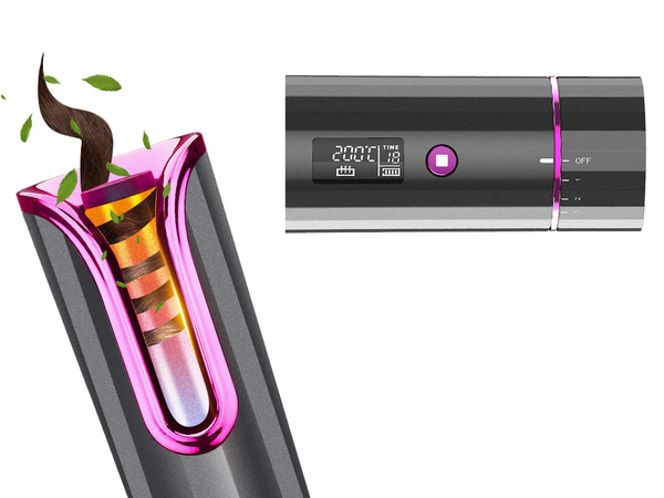 Automatic lcd rotary hair curler