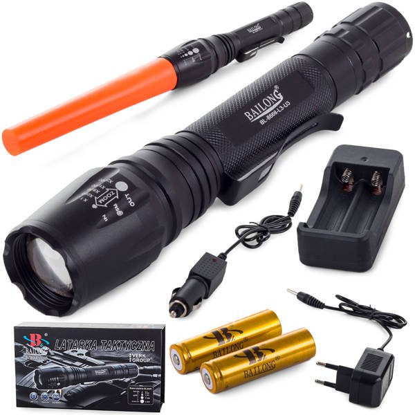 Bailong Cree Tactical Zoom Xm-L3-U3 8668 Flashlight