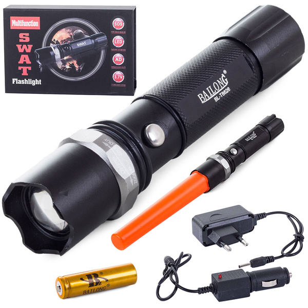 Bailong tactical flashlight led zoom cree xp-e