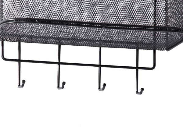 Basket metal door organiser hanging shelf hooks