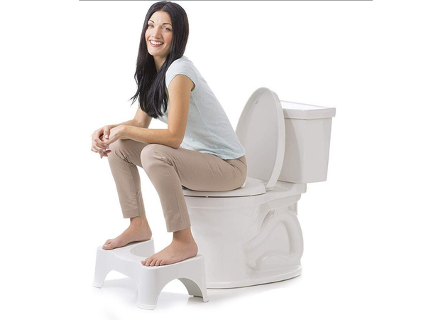 Bathroom footstool toilet white wc foot stool