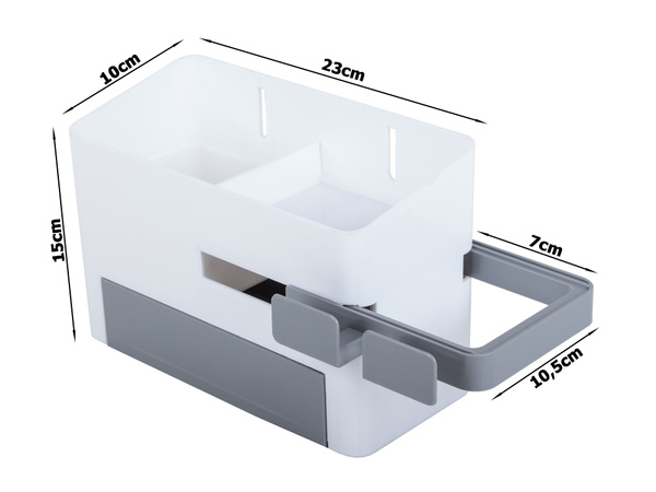 Bathroom organiser bin dryer holder