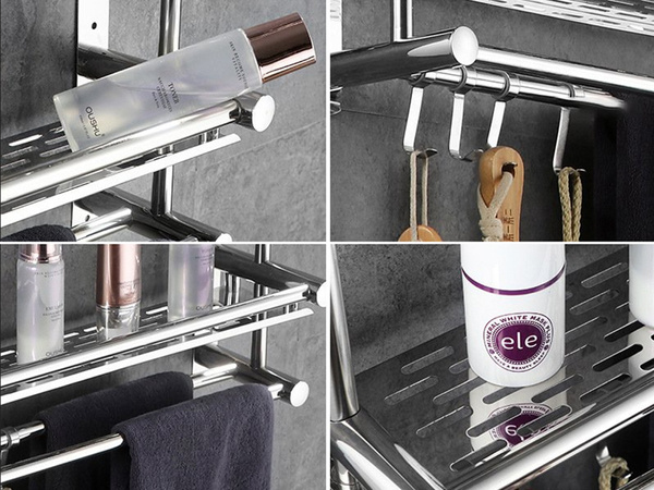 Bathroom shelf hanging shower organiser