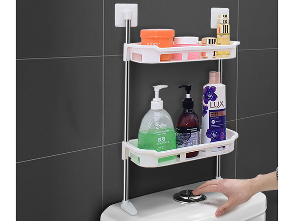 Bathroom shelf over toilet seat free-standing wc 2 shelves shelf toilet