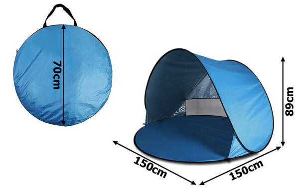 Beach tent self folding uv screen large garden pop-up cover
