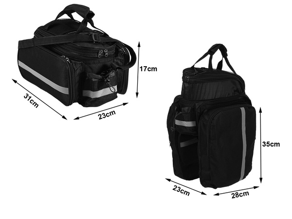 Bicycle pannier carrier large trunk