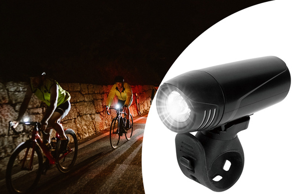 Bike light set front + rear led for bicycle handlebars strong