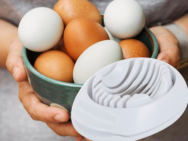 Boiled egg slicer for slicing eggs