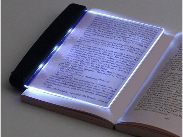 Book reading light at night backlight panel led page portable